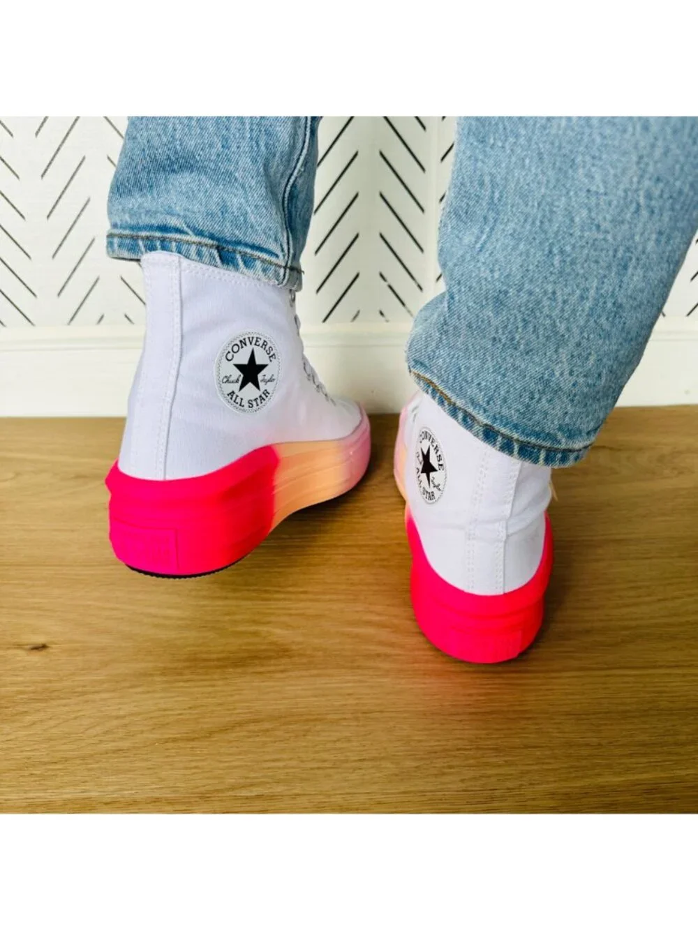 Converse Chuck Taylor Move Platform Ombre Sz 4.5 Big Kids Shoes Sneakers A07372C